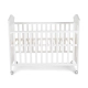 Бебешко дървено легло Wing в бял цвят и 4 колелца  - 4