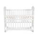 Бебешко дървено легло Wing в бял цвят и 4 колелца  - 5