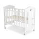 Бебешко дървено легло Wing в бял цвят и 4 колелца  - 1