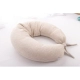 Бежова възглавница за бременни и кърмене Relax Linen 190см  - 1