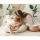 Бежова възглавница за бременни и кърмене Relax Linen 190см  - 3