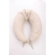 Бежова възглавница за бременни и кърмене Relax Linen 190см  - 4