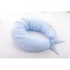 Синя възглавница за бременни и кърмене Relax Linen 190см  - 1