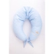 Синя възглавница за бременни и кърмене Relax Linen 190см  - 6