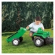Детски зелен трактор с педали и ремарке  - 3