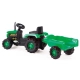 Детски зелен трактор с педали и ремарке  - 2