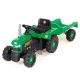 Детски зелен трактор с педали и ремарке  - 1