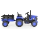 Детски акумулаторен трактор Rancher с ремарке в син цвят  - 2