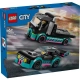 Детски конструктор City Състезателна кола и камион автовоз  - 1