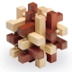 Детски дървен логически пъзел-главоблъсканица Куб  - 1