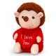 Детска плюшена играчка Таралеж със сърце I love you 25 см 