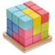 Детска дървена логическа игра-пъзел Подреди куба  - 2