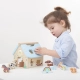Бебешка играчка Дървена ферма-сортер с дървени животни  - 2