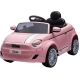 Детска розова акумулаторна кола Fiat 500  - 1