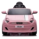 Детска розова акумулаторна кола Fiat 500  - 2