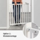Бебешка бяла универсална преграда за врата/стълби с натиск  - 3