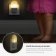 Детска бяла нощна лампа за контакт със сензор  - 4
