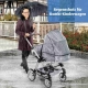 Универсален дъждобран за бебешка количка с цип   - 3