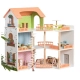 Детска дървена къща за кукли Вила на 3 етажа с аксесоари  - 2