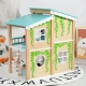 Детска синя дървена къща за кукли  - 4