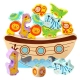 Детска дървена игра за баланс Ноев ковчег  - 1