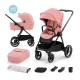 Бебешка розова комбинирана количка 2в1 Nea Ash Pink  - 1