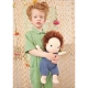 Детска играчка Кукла Чарли с гащеризон, памперс и шише  - 2