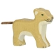 Детска дървена ръчно изработена фигурка Малък стоящ лъв 