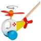 Детска дървена играчка Хеликоптер за бутане 