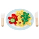 Детски комплект за игра Паста с чиния и прибори за хранене  - 1
