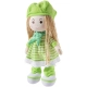 Детска мека кукла със зелена шапчица 30 см.  - 1