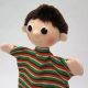 Детска кукла за театър Момче с раирана дрешка 26 см.  - 3