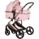 Бебешка количка с трансформиращ се кош Аморе Фламинго  - 1