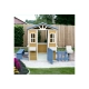 Детска дървена къща за игра на открито в двора и градината  - 2