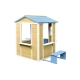Детска дървена къща за игра на открито в двора и градината  - 5