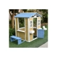 Детска дървена къща за игра на открито в двора и градината  - 6