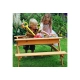Дървен градински комплект детска маса за пикник 2в1  - 2