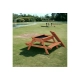 Дървен градински комплект детска маса за пикник 2в1  - 5