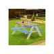 Дървен градински комплект детска маса с пейки за пикник  - 6