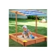 Детски пясъчник от дърво с регулируемeм водоустойчив сенник  - 11