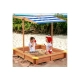Детски пясъчник от дърво с регулируемeм водоустойчив сенник  - 8