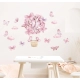 Детски стикери за стена – красиви розови пеперуди  - 2
