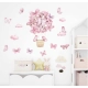 Детски стикери за стена – красиви розови пеперуди  - 4