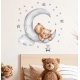 Детски стикер за стена за детска стая – Мече Луна  - 1