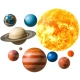 Детски стикери за стена – Планети Слънчева система  - 6