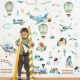 Детски стикери за стена за детска стая – Самолети Балони  - 4