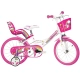 Детско розово колело с помощни колела Unicorn 16“  - 1