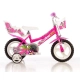 Детско колело с помощни колела Flappy Fuchsia 12“ 