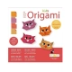 Детски творчески комплект Оригами Котки 20 листа 4 мотива  