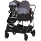 Бебешка количка за близнаци Дуо Смарт сребърно сиво  - 5